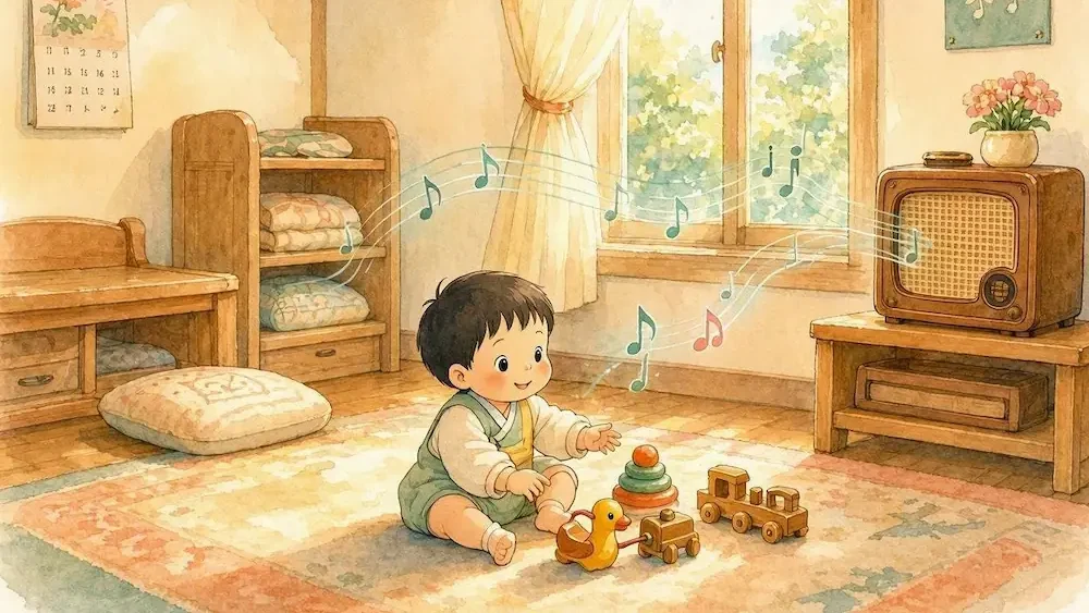0~6세 아이의 뇌는 배경음처럼 소리를 틀어놓기만 해도 뇌가 알아서 소리의 패턴과 억양, 주파수를 흡수합니다.