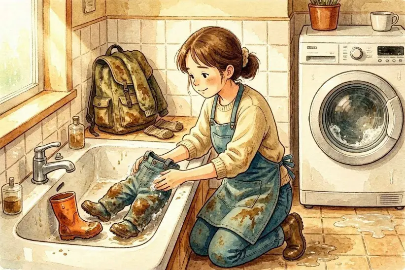 숲에서 놀고 온 아이의 빨래는 무시할 수 없어요.