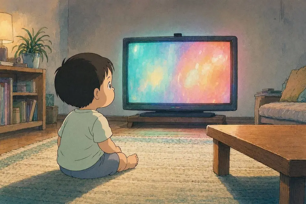 화면의 화려한 빛과 빠른 프레임 전환이라는 수동적인 자극만 일방적으로 받아들이는 '팝콘 브레인(Popcorn Brain)' 현상의 시초가 된다.