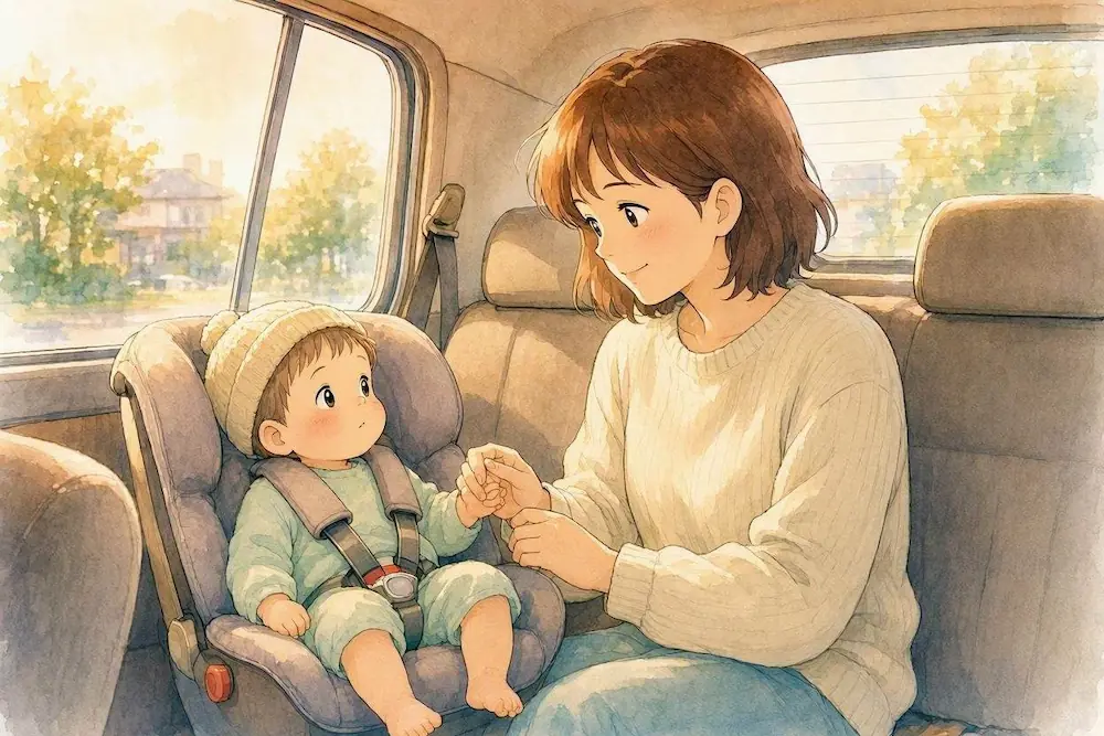 카시트 거부하는 아이에게 출발전에 규칙을 일러주는 것은 좋은 방법입니다.