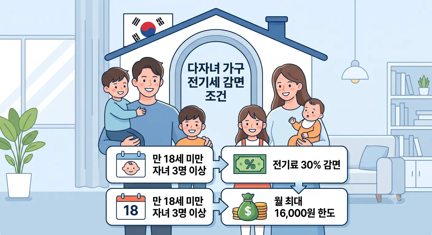 다자녀가구 전기세 감면 조건